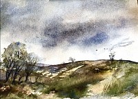Reapsmoor watercolour paint experience on location